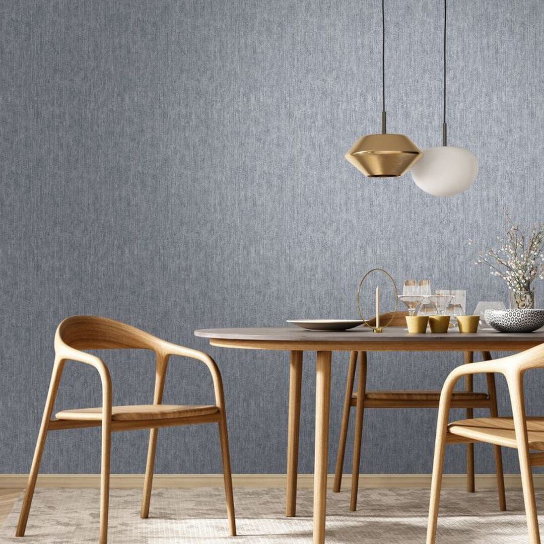 Tapeta teksturowana z subtelnie falującym wzorem Hohenberger 27632 Cleo Blue Grey Cerra