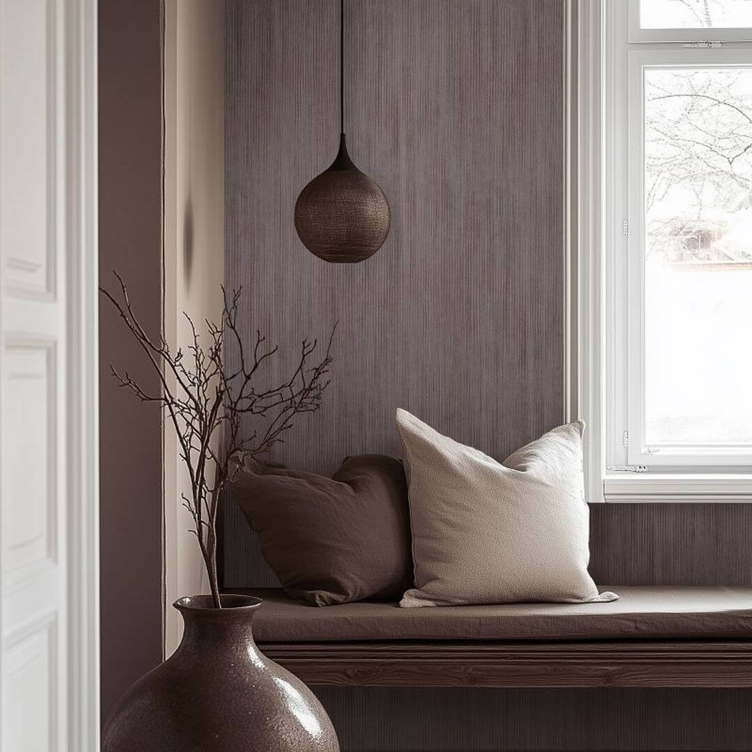 Tapeta prążki Hohenberger 27640 Riva Aubergine Cerra