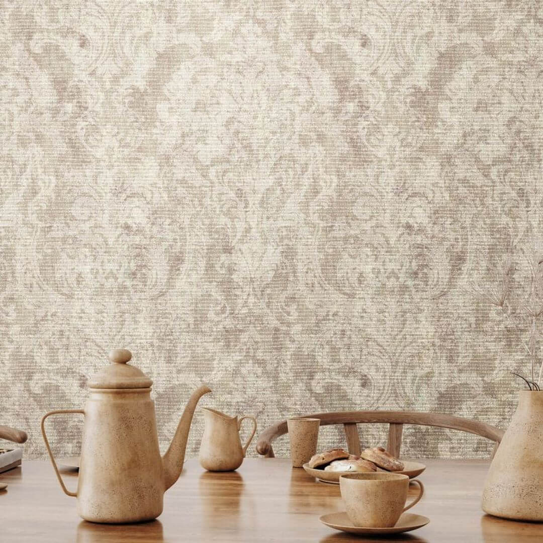 Tapeta ornament arabeska kwarc Hohenberger 81427 Fleur Sand Cerra