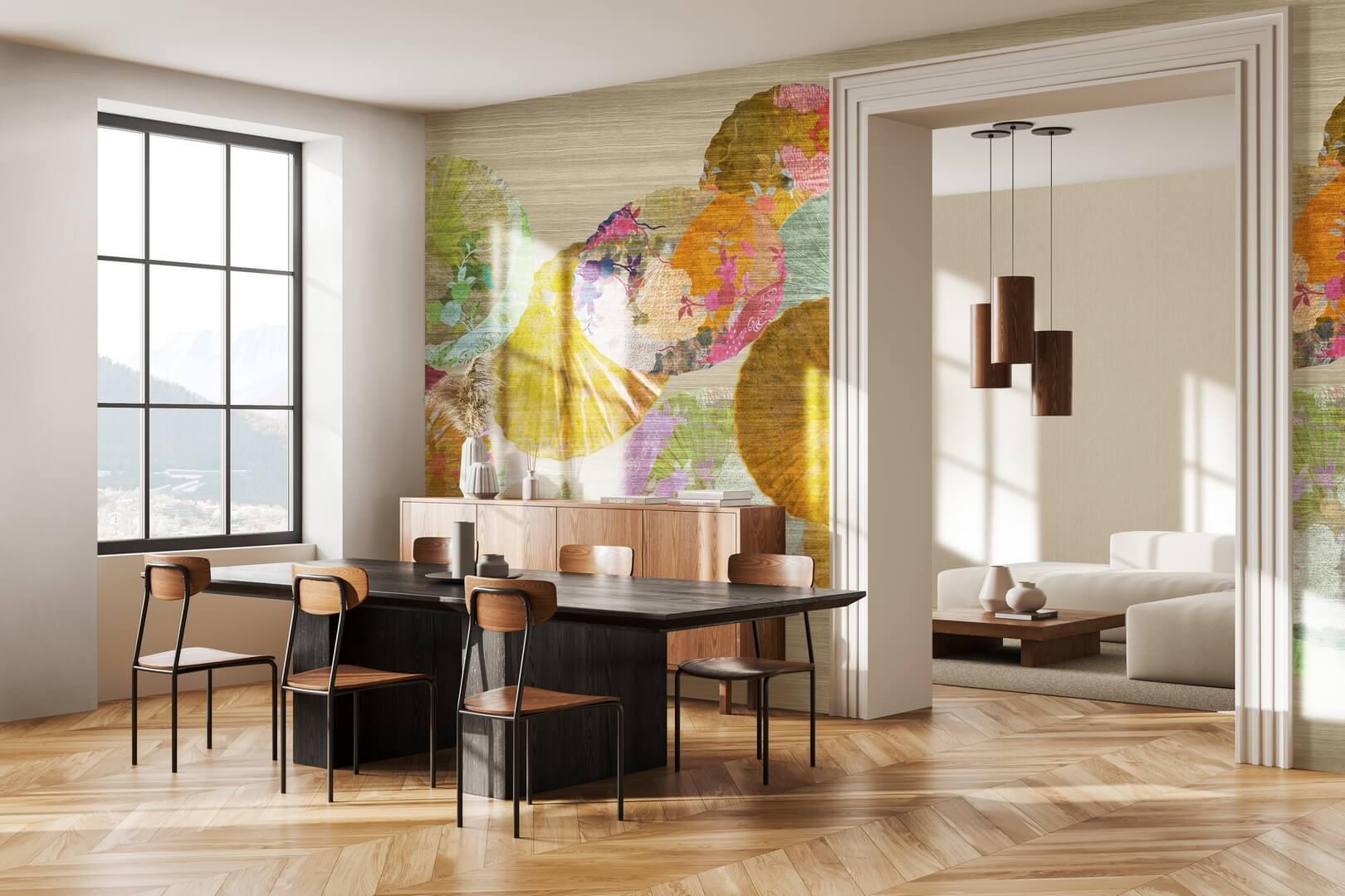 Mural japońskie parasolki Hohenberger 27527 Janome Yuuma