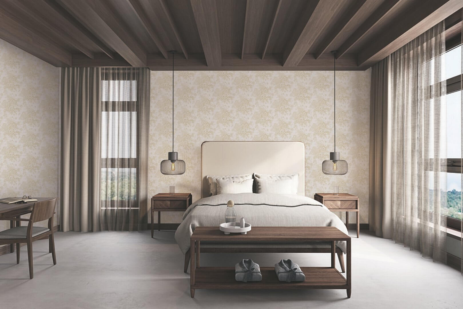 Tapeta tekstylna metaliczne kwiaty Architects Paper 30657-1 AP Finest