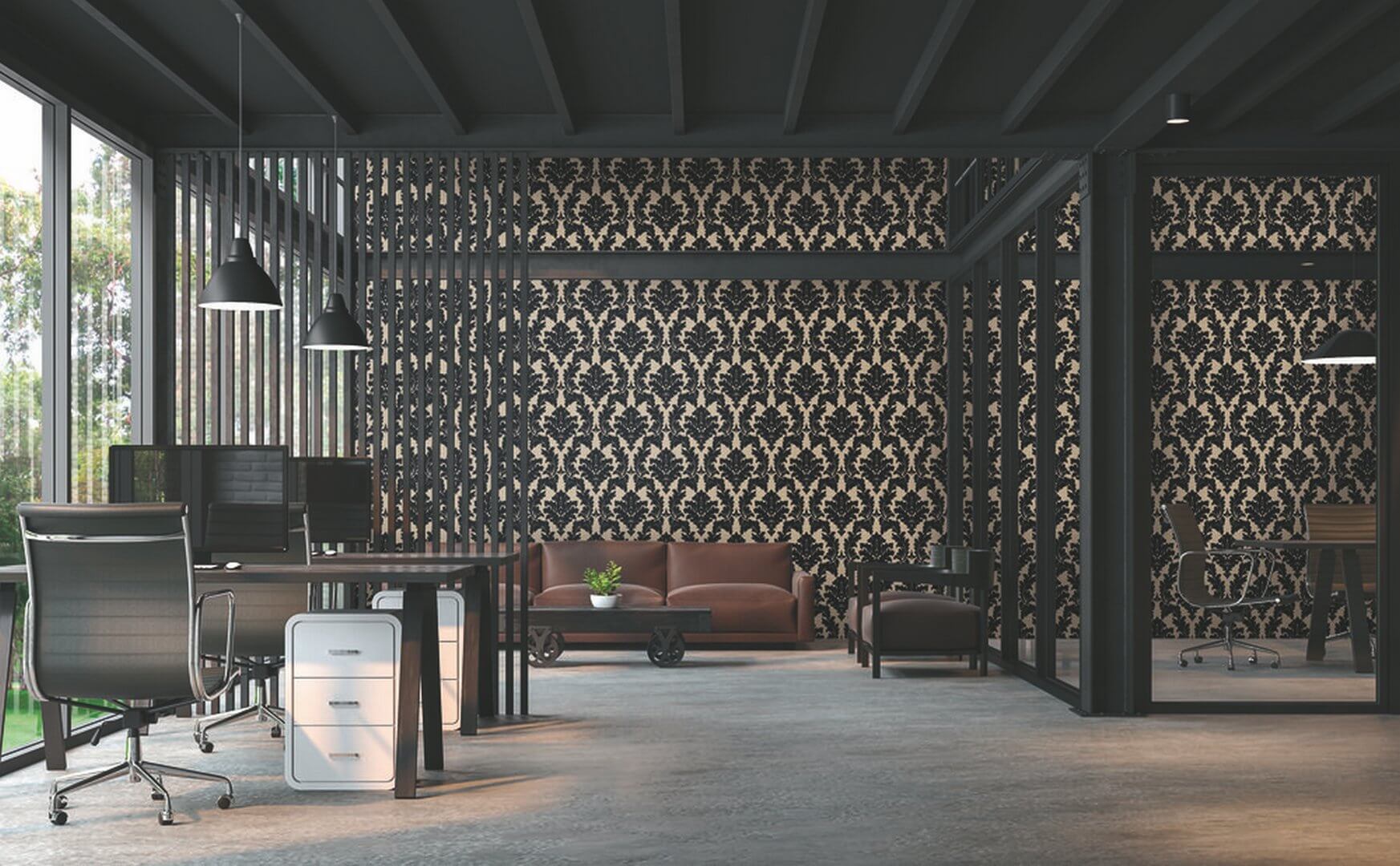Tapeta  flockowany ornament Architects Paper 33580-4 AP Finest