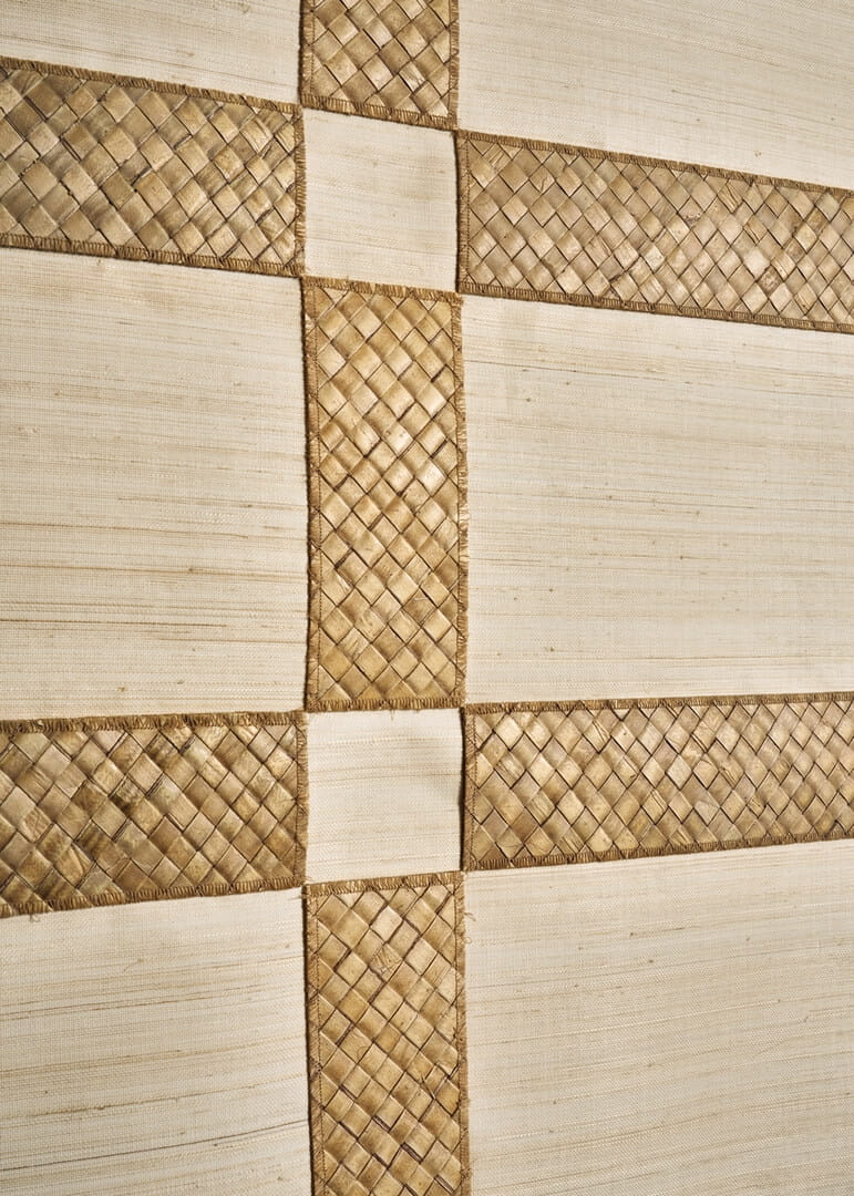 Tapeta naturalna wzór geometrycznych paneli CMO Paris WPA 08 10 Kakémono Botanical Braid
