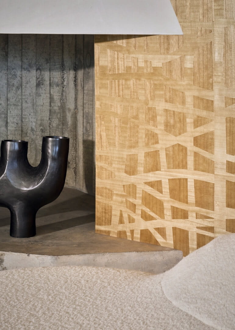 Tapeta naturalny fornir – geometryczna CMO Paris WBO 12 20 Futaie Wood Wallcovering 2