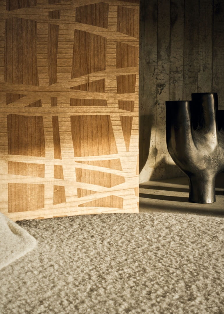 Tapeta naturalny fornir – geometryczna CMO Paris WBO 12 20 Futaie Wood Wallcovering 2