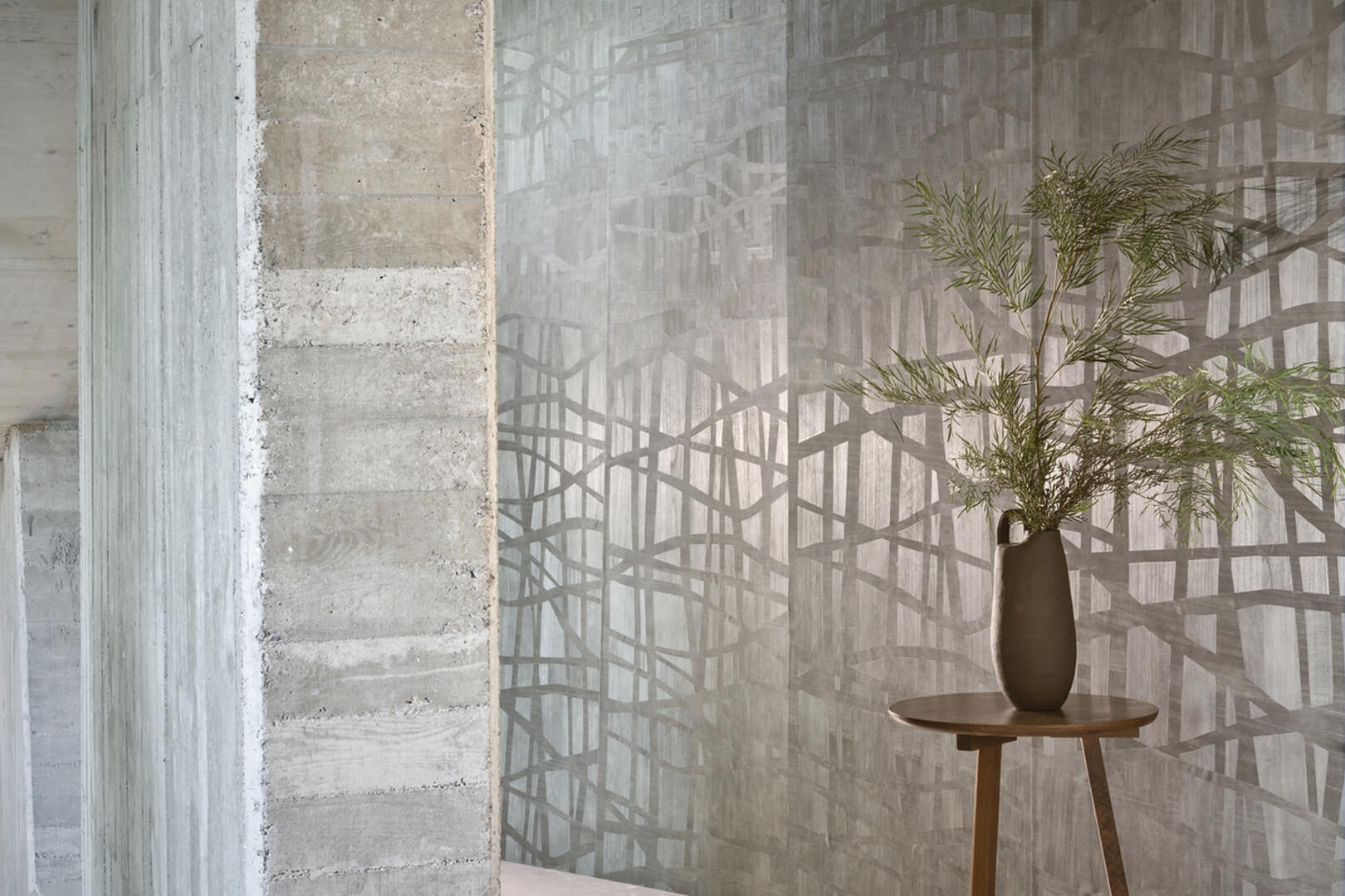Tapeta naturalny fornir – geometryczna CMO Paris WBO 12 86 Futaie Wood Wallcovering 2