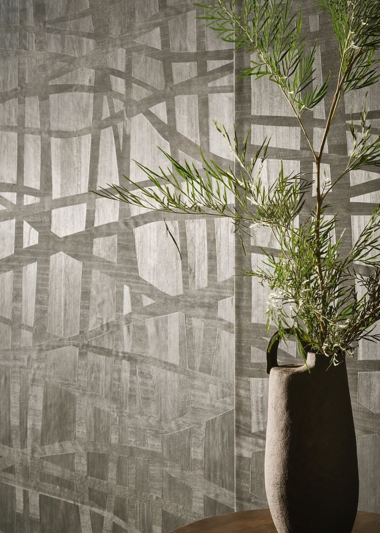 Tapeta naturalny fornir – geometryczna CMO Paris WBO 12 86 Futaie Wood Wallcovering 2