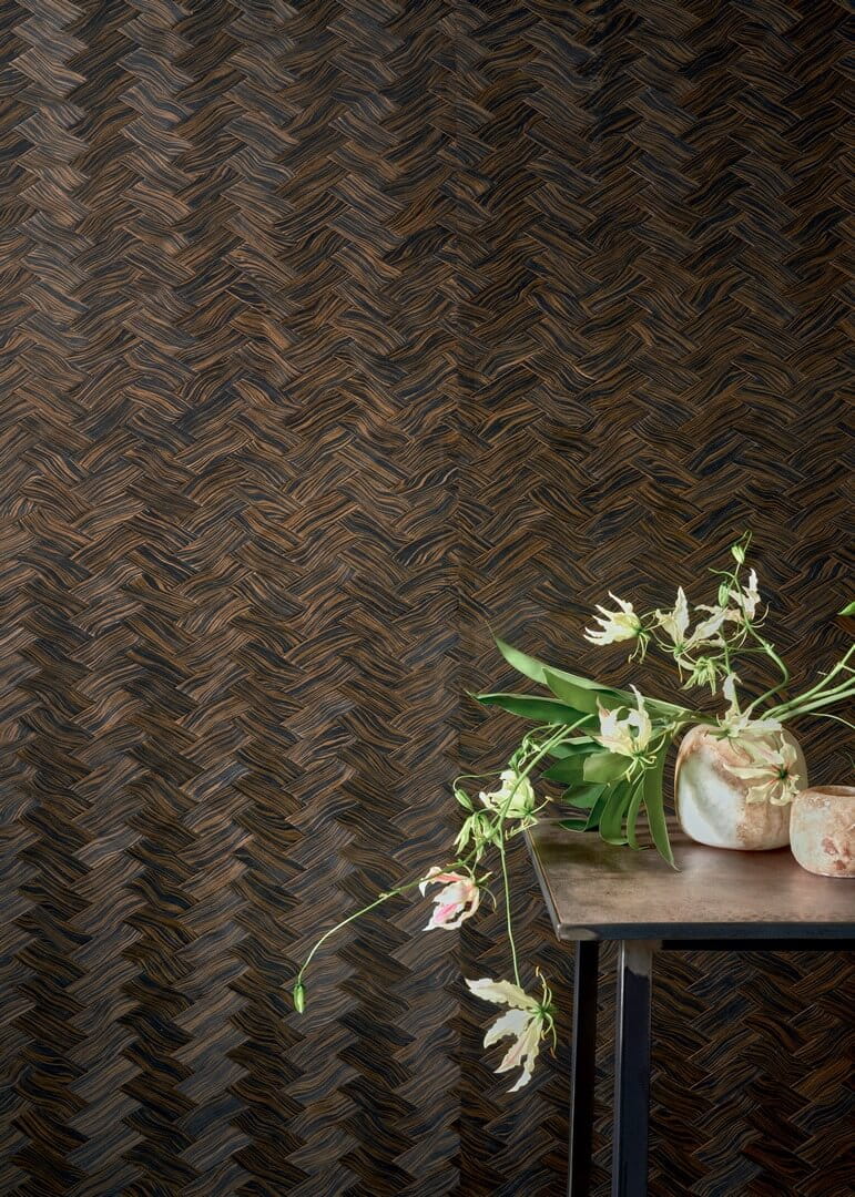 Tapeta naturalny fornir - drewniana jodełka CMO Paris WBO 08 75 Bois Tressé Wild Nature