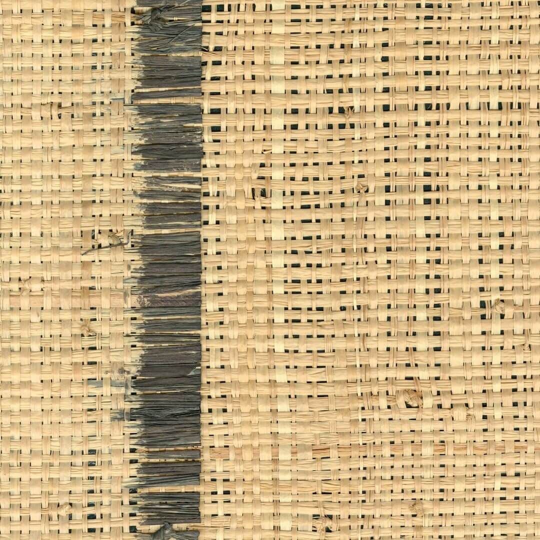 Tapeta naturalna z włókien rafii - pasy CMO Paris WRA 14 80 Raphia Vertical Raffia Wallcovering 4