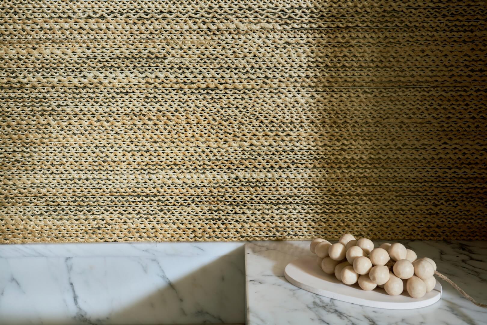 Tapeta naturalna z włókien abaki - poziome pasma CMO Paris WAB 08 80 Abaca Tressé Abaca Wallcovering