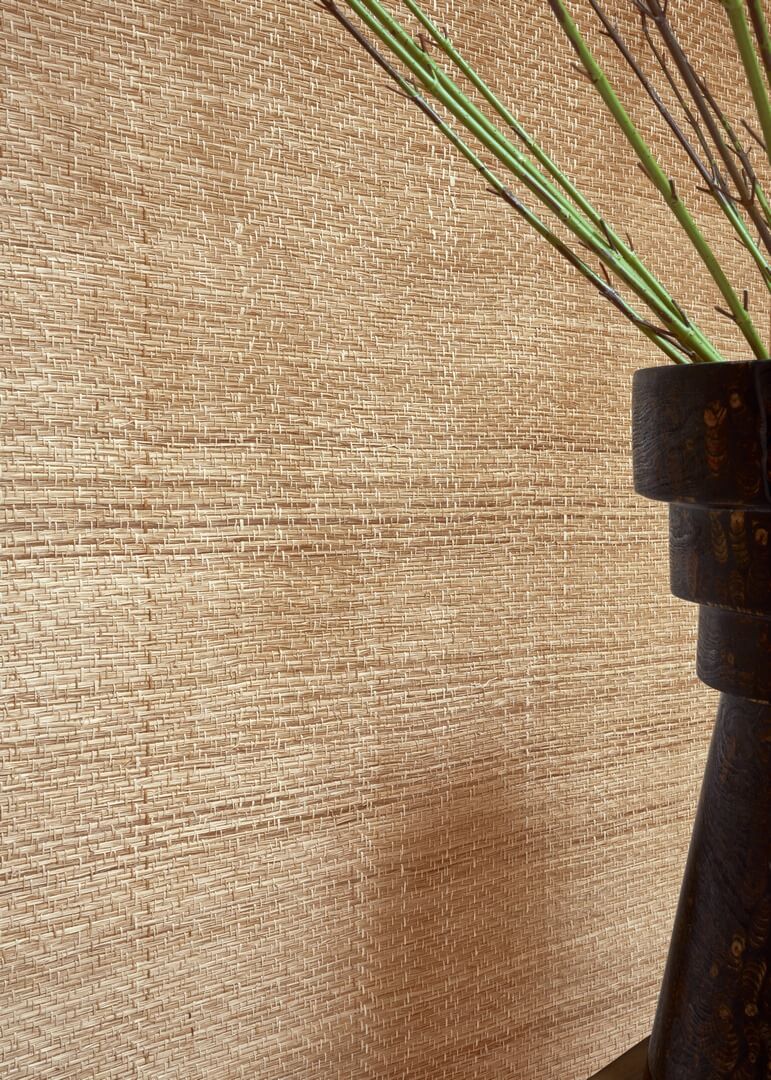 Tapeta naturalna z włókien abaki - pleciony wzór CMO Paris WAB 11 10 Abaca Herbacé Abaca Wallcovering