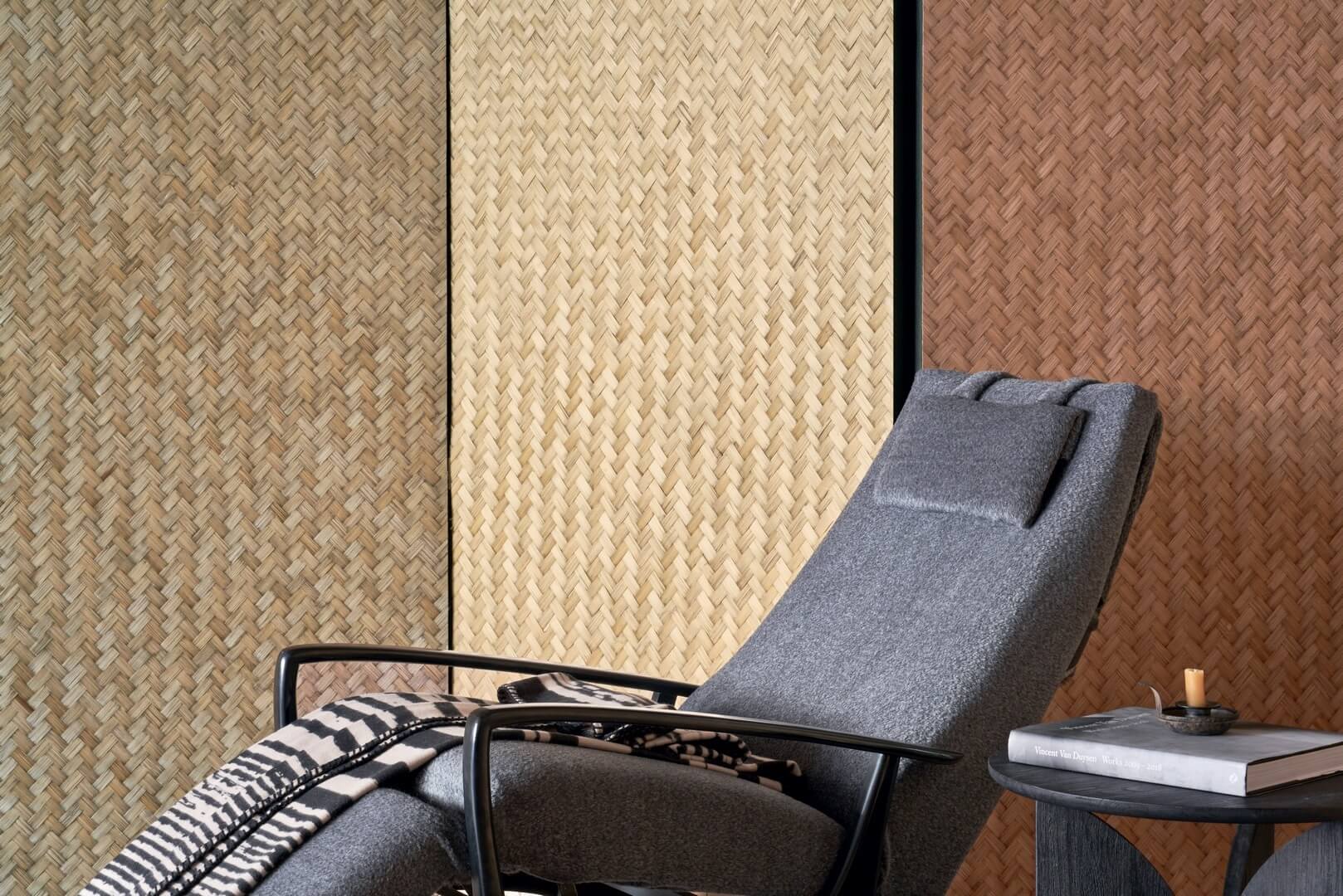 Mural naturalny - plecionka szewron CMO Paris WBB 01 79 Bambou Petit Chevron Bamboo