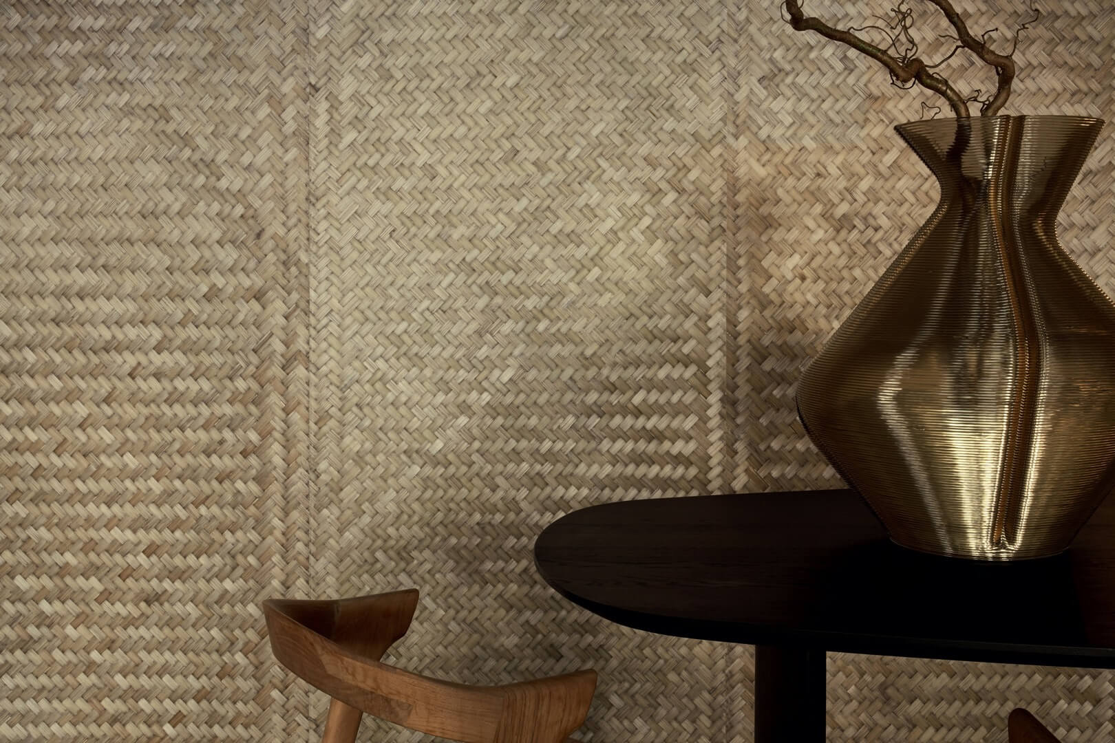 Mural naturalny - plecionka szewron CMO Paris WBB 02 79 Bambou Grand Chevron Bamboo