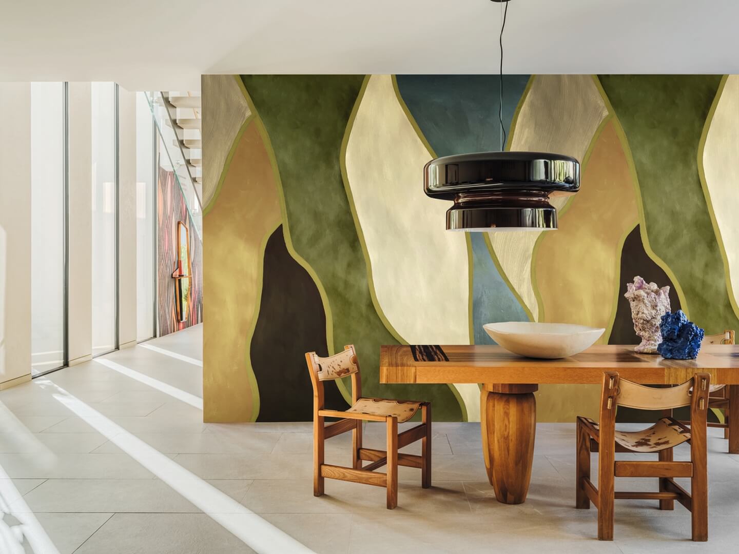 Mural artystyczny witraż Elitis VP 1001 02 Le Palais des Vents Cordes Sensibles x Véronique de Soultrait