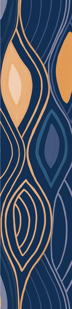Mural abstrakcyjny - płynne linie Elitis VP 1002 03 Arabesque Cordes Sensibles x Véronique de Soultrait