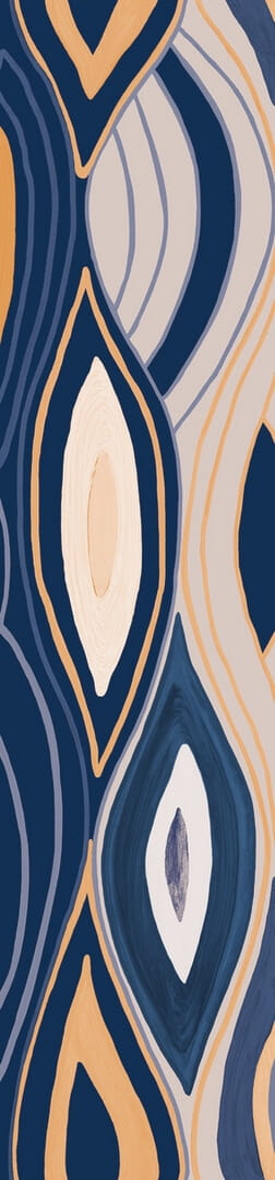 Mural abstrakcyjny - płynne linie Elitis VP 1002 03 Arabesque Cordes Sensibles x Véronique de Soultrait