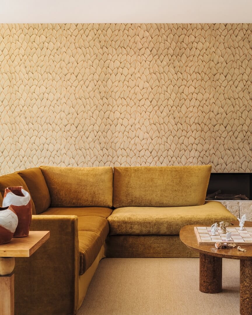 Tapeta liście z fakturą sznurka Elitis VP 993 11 Jonchée Cordes Sensibles x Véronique de Soultrait