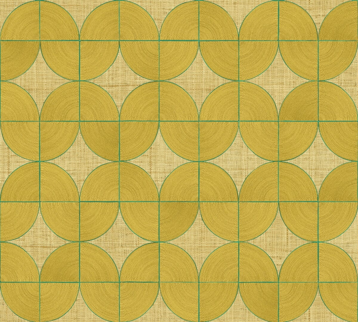 Tapeta geometryczna falująca ze strukturą sznurka Elitis VP 995 20 Courbes Cordes Sensibles x Véronique de Soultrait