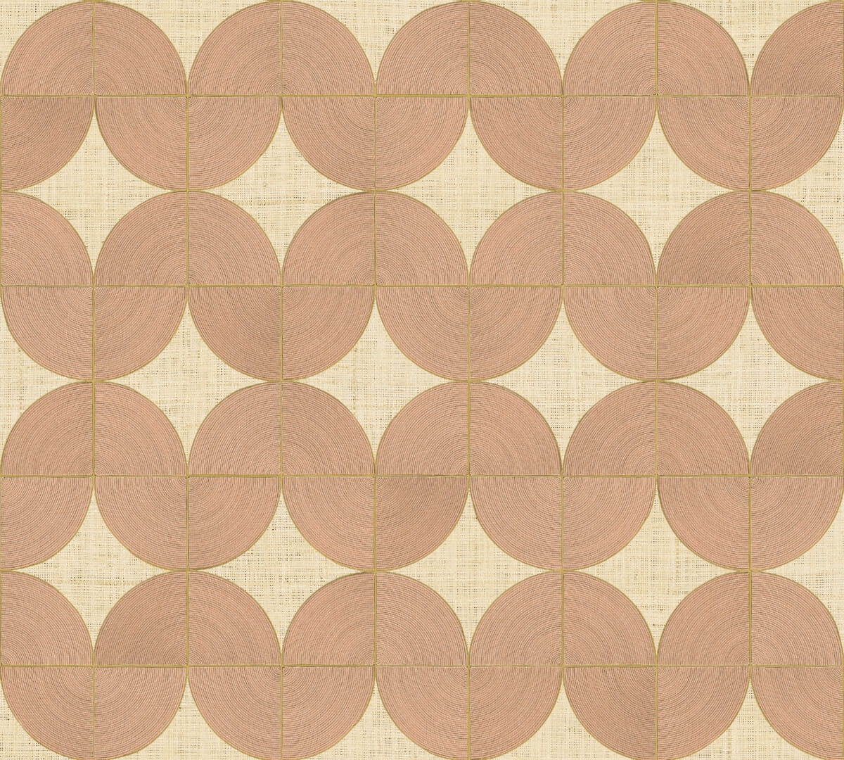 Tapeta geometryczna falująca ze strukturą sznurka Elitis VP 995 90 Courbes Cordes Sensibles x Véronique de Soultrait