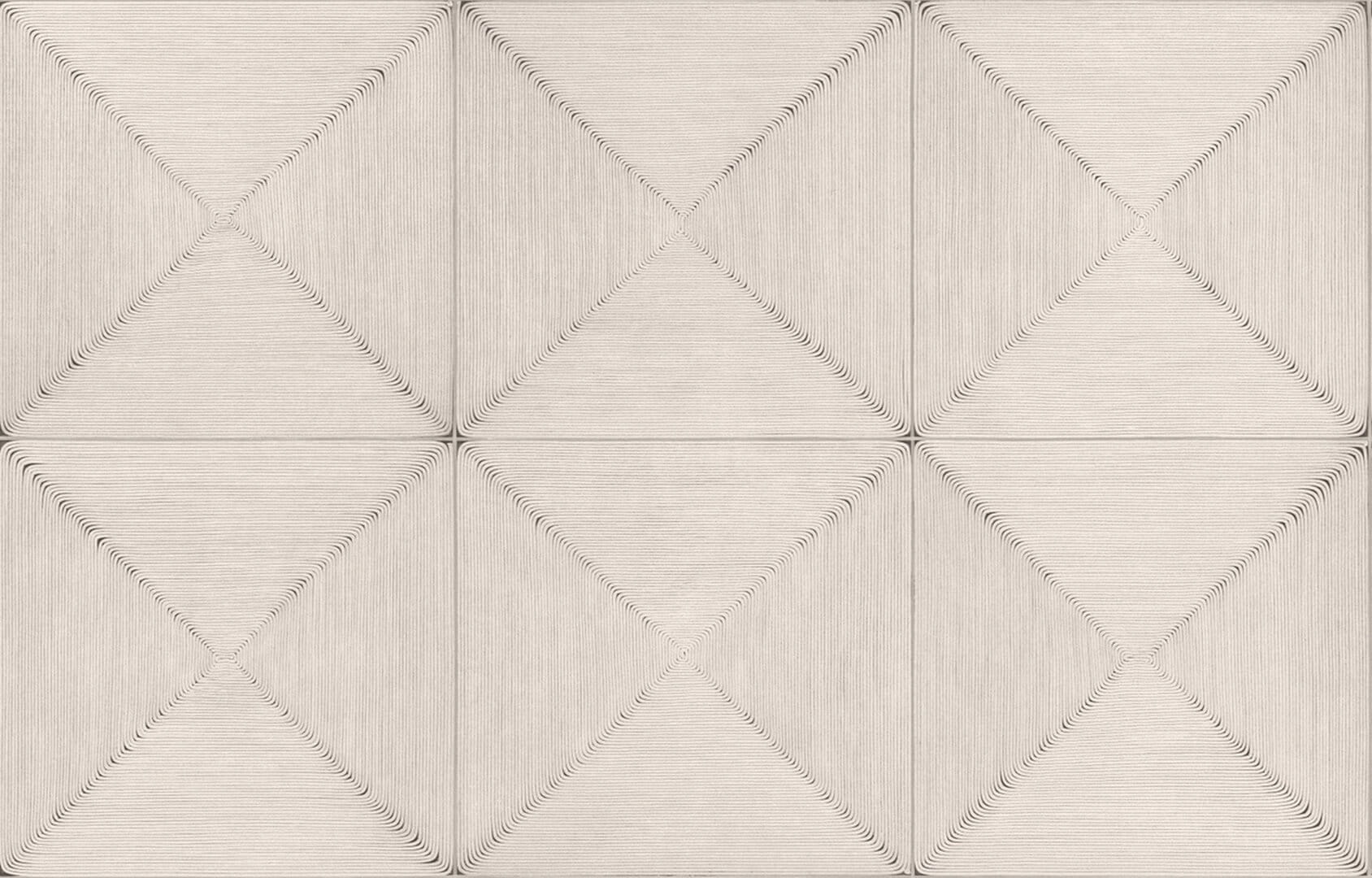 Tapeta geometryczna ze strukturą sznurka Elitis VP 997 01 Sillage Cordes Sensibles x Véronique de Soultrait