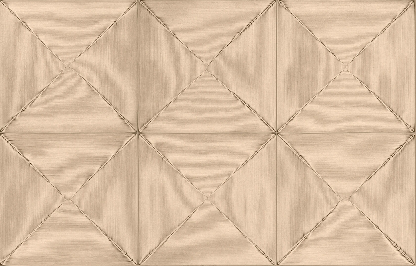 Tapeta geometryczna ze strukturą sznurka Elitis VP 997 10 Sillage Cordes Sensibles x Véronique de Soultrait