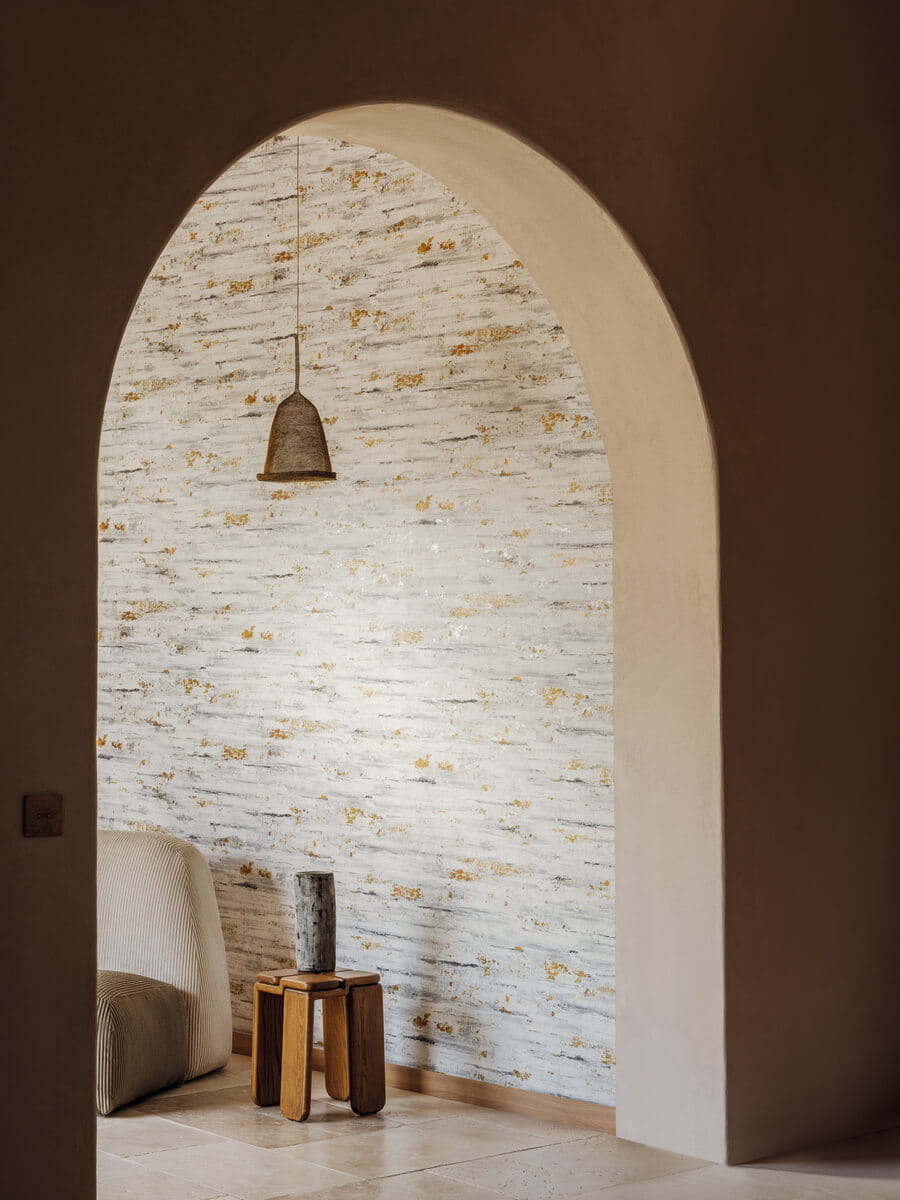 Tapeta inspirowana strukturą kamienia Elitis VP 1030 01 Scorza Lanzarote