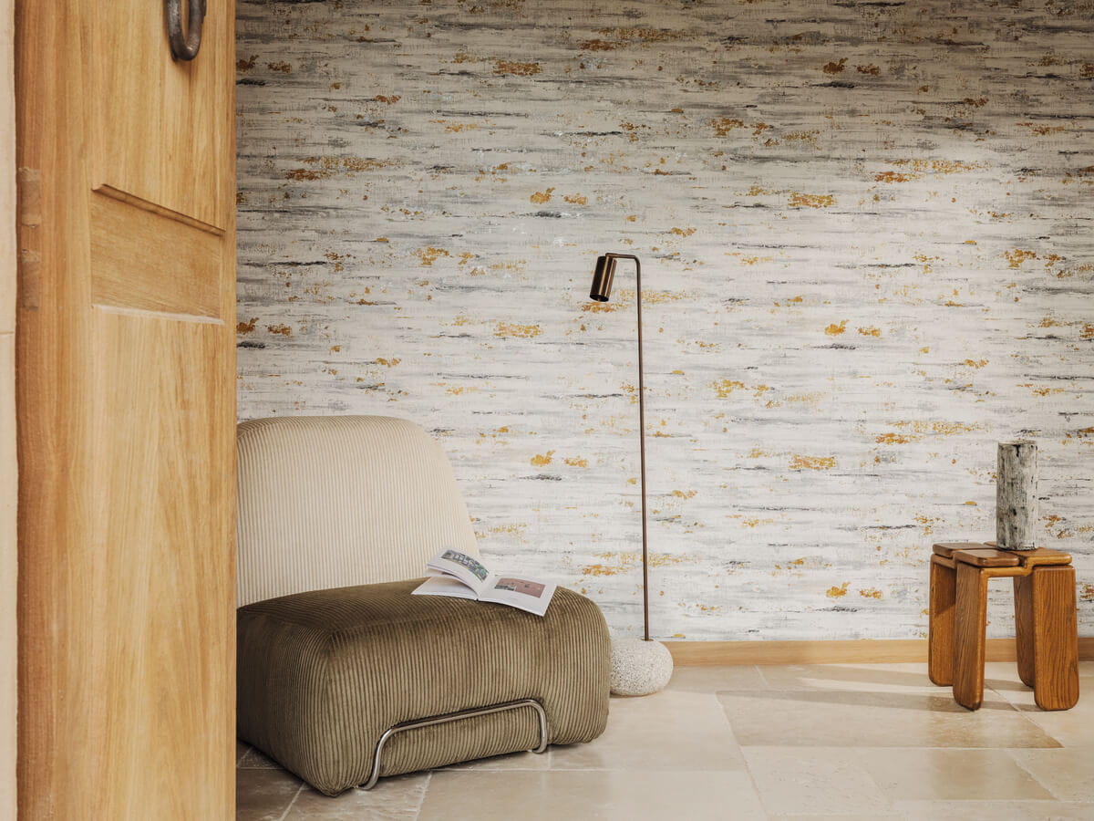 Tapeta inspirowana strukturą kamienia Elitis VP 1030 01 Scorza Lanzarote