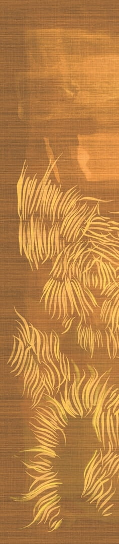 Mural egzotyczna roślinność w artystycznym wydaniu Elitis VP 1043 01 Nosara Madagascar Arrowroot Raw Raffia
