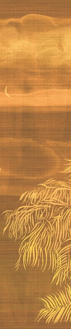 Mural egzotyczna roślinność w artystycznym wydaniu Elitis VP 1043 01 Nosara Madagascar Arrowroot Raw Raffia