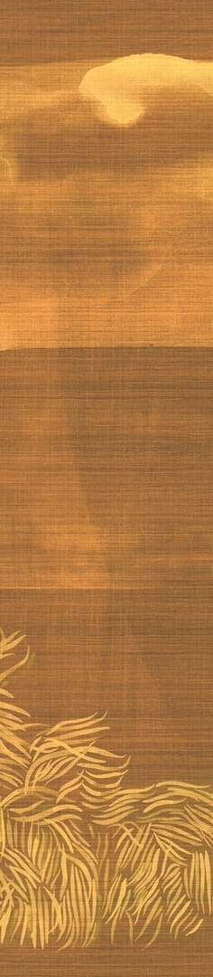 Mural egzotyczna roślinność w artystycznym wydaniu Elitis VP 1043 01 Nosara Madagascar Arrowroot Raw Raffia