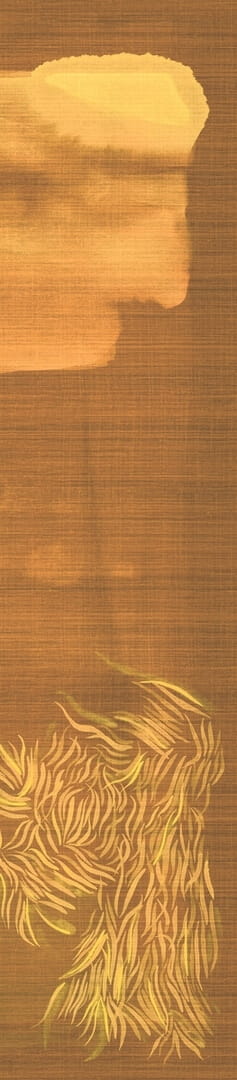 Mural egzotyczna roślinność w artystycznym wydaniu Elitis VP 1043 01 Nosara Madagascar Arrowroot Raw Raffia