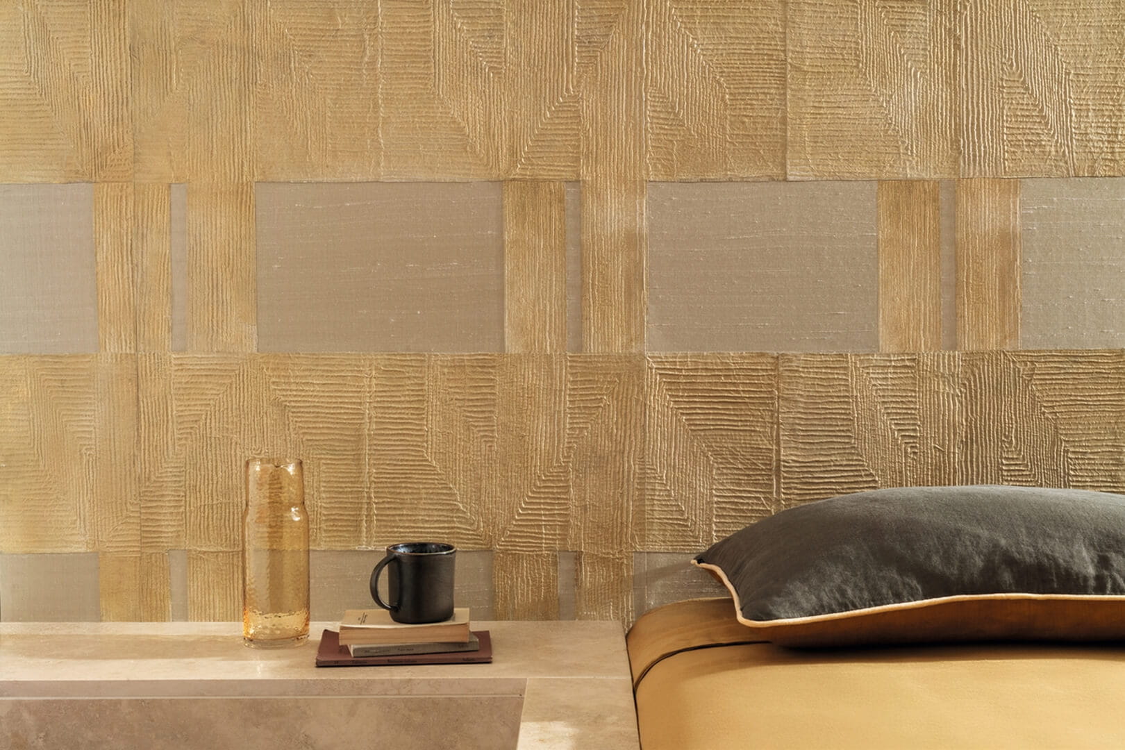 Tapeta tekstylna geometryczna Elitis RM 1129 03 Tashkent Pamir