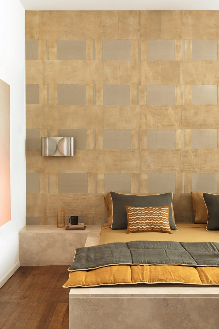 Tapeta tekstylna geometryczna Elitis RM 1129 03 Tashkent Pamir