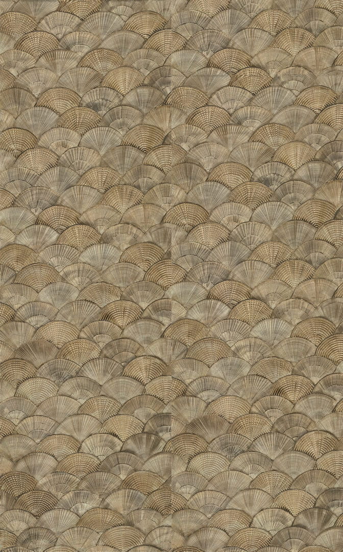 Tapeta wachlarze / muszle Elitis RM 1118 91 Calyptra Écume