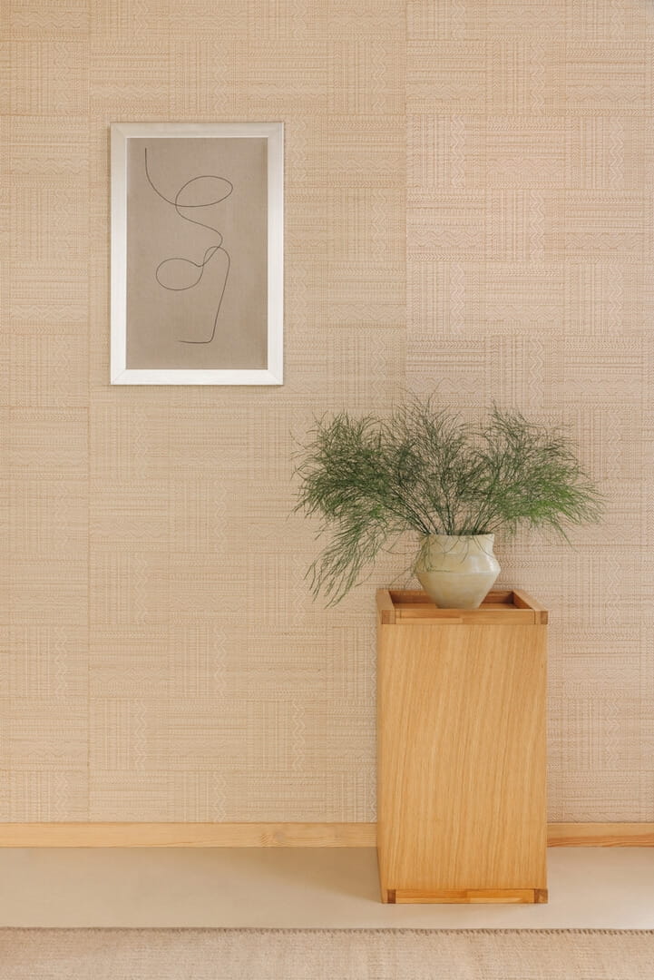 Tapeta geometryczna haftowana Elitis RM 1124 02 Shibui Origine