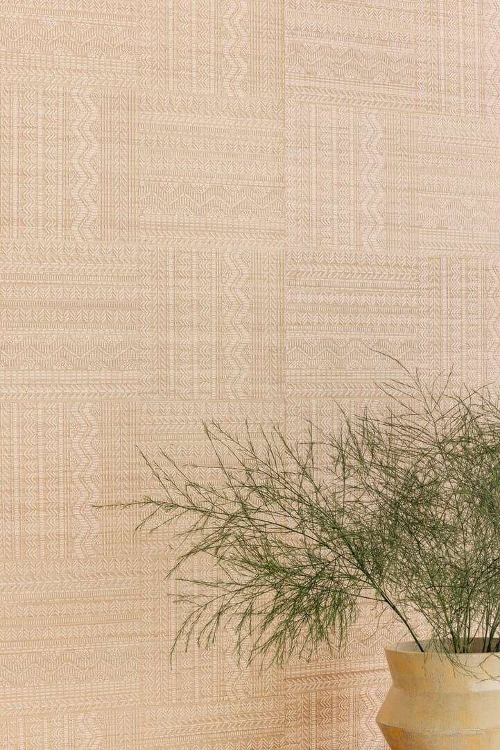 Tapeta geometryczna haftowana Elitis RM 1124 02 Shibui Origine