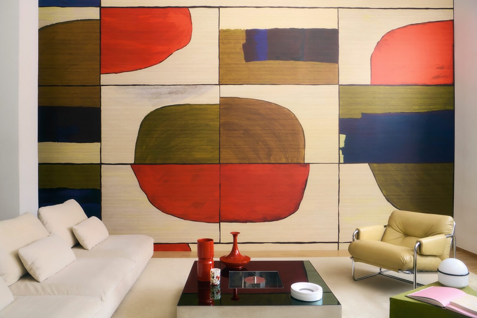 Mural geometryczny Elitis VP 1040 01 Liberté Chromatique Elixir de Soies