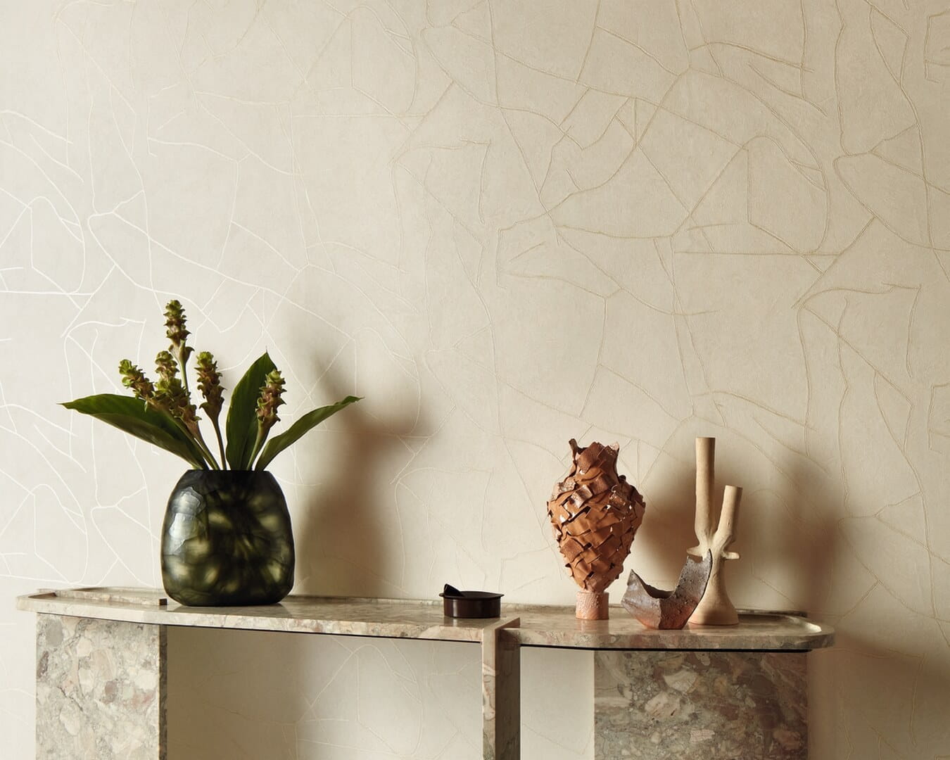 Tapeta winylowa minimalistyczna Elitis VP 1004 02 Kintsugi