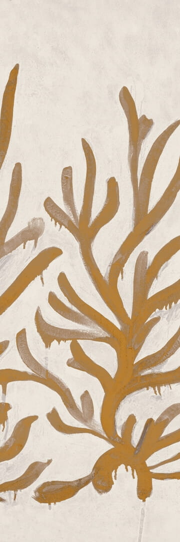 Mural wodorosty na tynku Elitis VP 1005 01 Algues Dorées Kintsugi