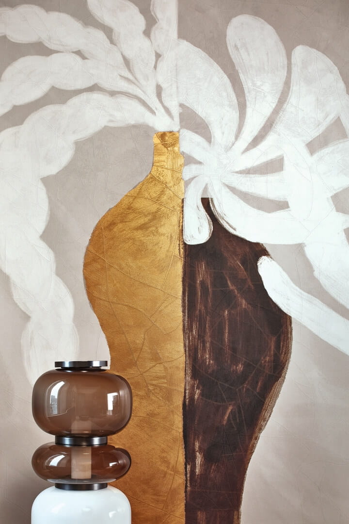 Mural wazony i roślinność Elitis VP 1006 01 Une Certaine Magnificence Kintsugi