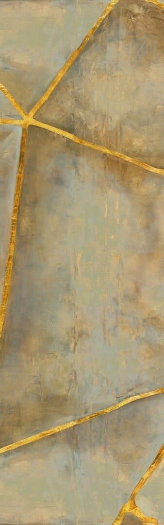 Mural inspirowany japońską techniką Kintsugi  Elitis VP 1022 01 Kintsugi Eclat Kintsugi