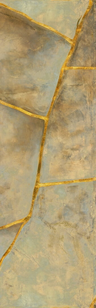 Mural inspirowany japońską techniką Kintsugi  Elitis VP 1022 01 Kintsugi Eclat Kintsugi