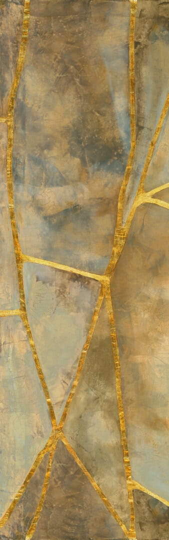 Mural inspirowany japońską techniką Kintsugi  Elitis VP 1022 01 Kintsugi Eclat Kintsugi