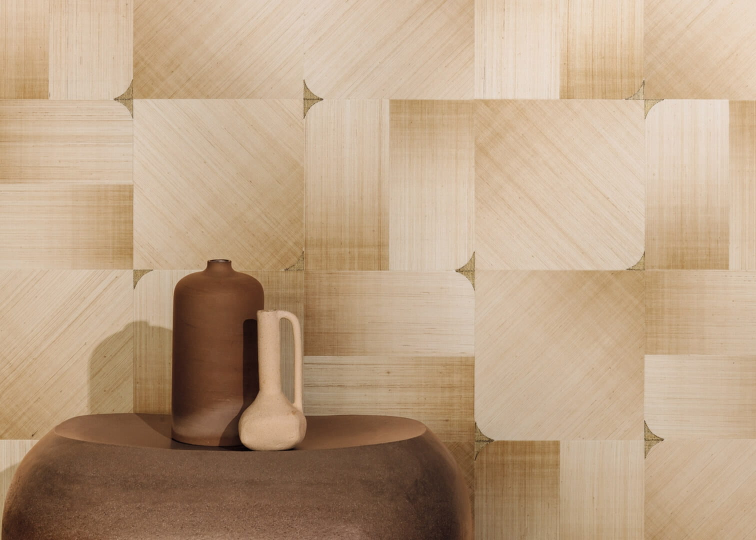 Tapeta geometryczna z włókien abaki Elitis RM 1072 10 Circé Maestria