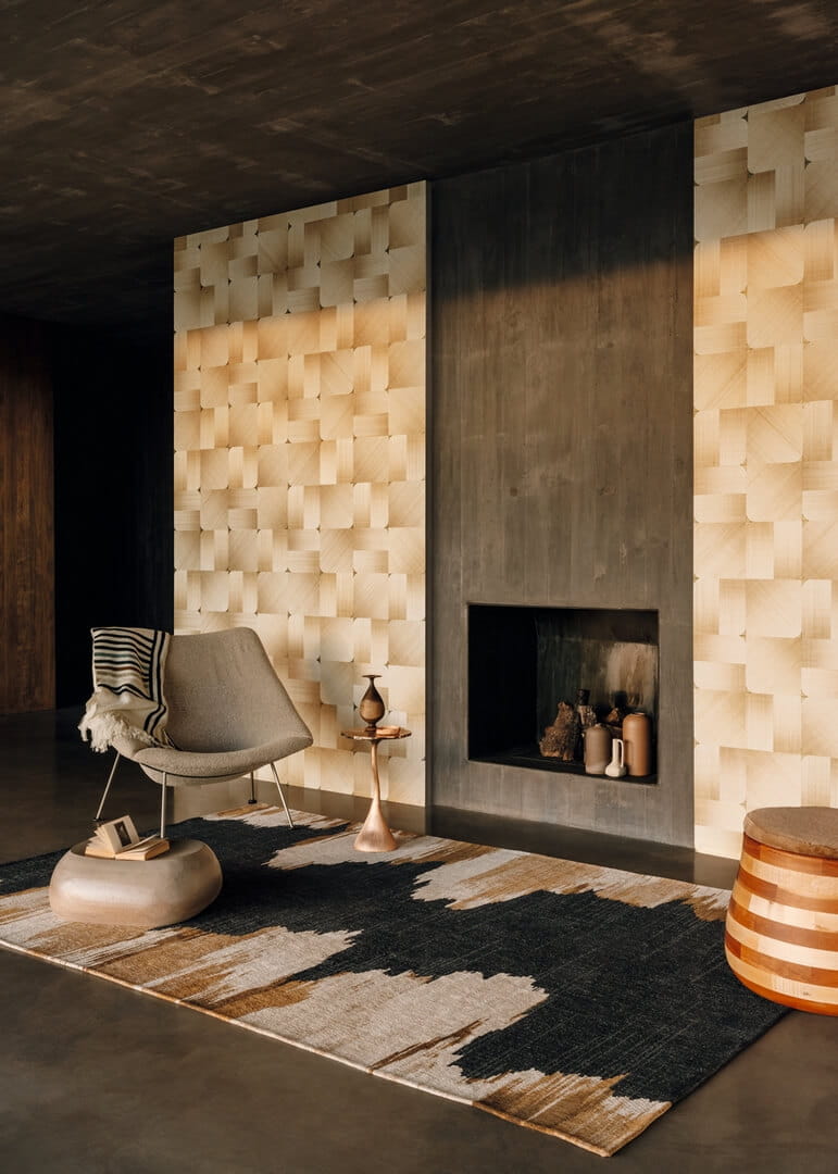 Tapeta geometryczna z włókien abaki Elitis RM 1072 10 Circé Maestria