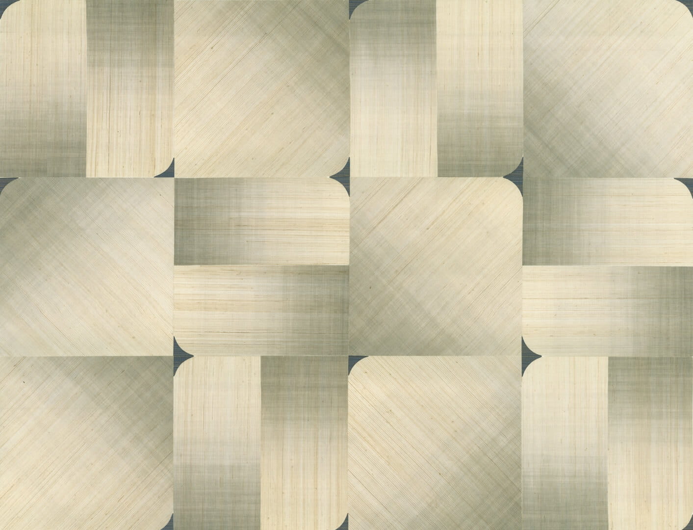 Tapeta geometryczna z włókien abaki Elitis RM 1072 60 Circé Maestria