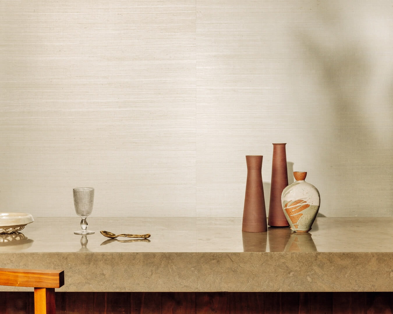 Tapeta włókien sizalu metaliczna Elitis RM 1073 90 Sisal Métallique Maestria