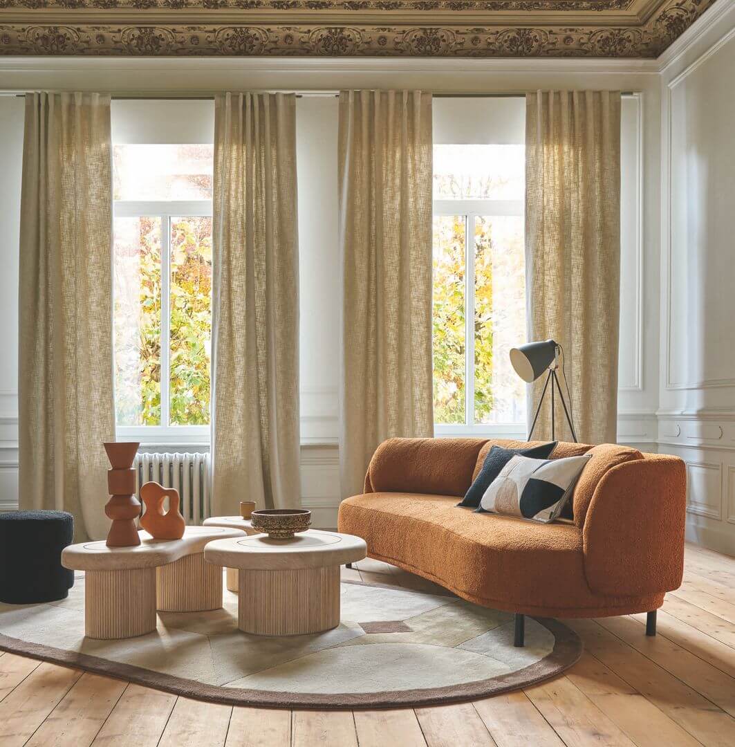 Tkanina zasłonowa Casamance 48622711 Dune 2 - 296 cm szer.