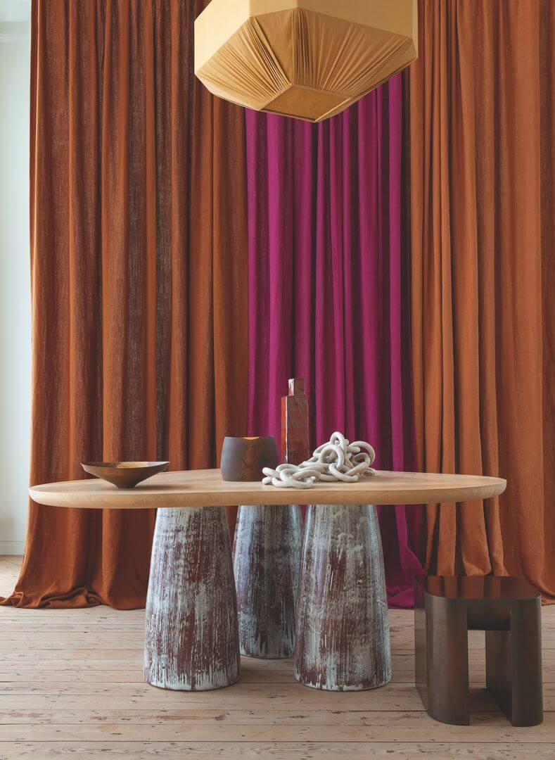 Tkanina lniana Casamance 91471988 Cote Lin Couleurs - 295 cm szer.