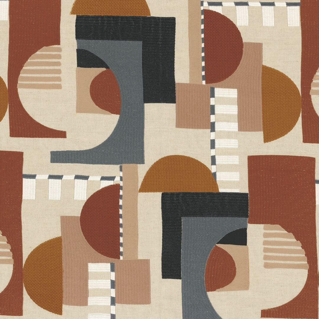 Tkanina z haftem geometryczna Casamance 90730181 A Contretemps Les Modernes